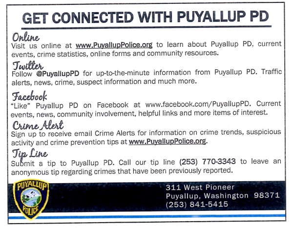 Connect with Puyallup Police Department